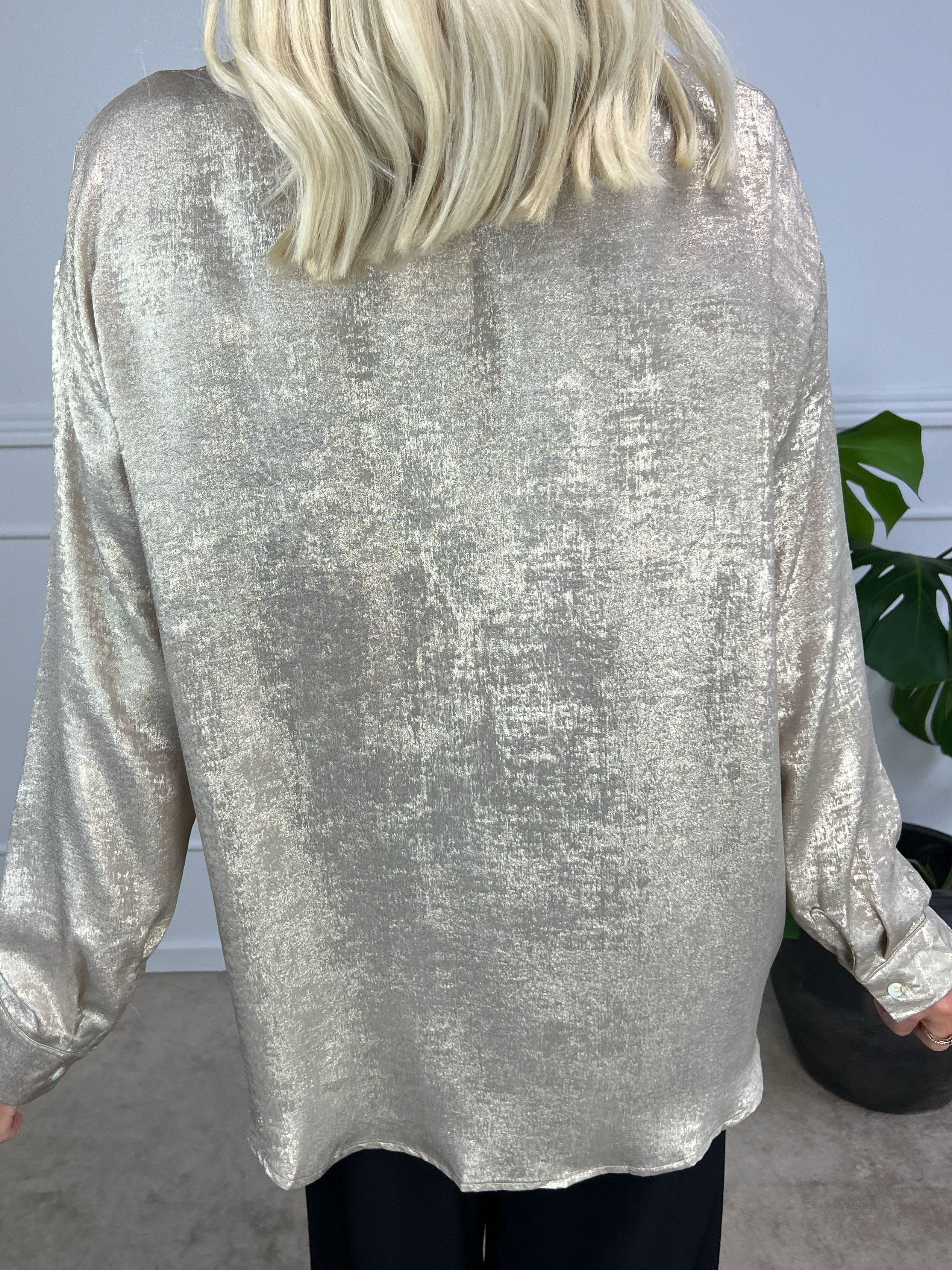 Isabel - Shiny skjorte med similisten